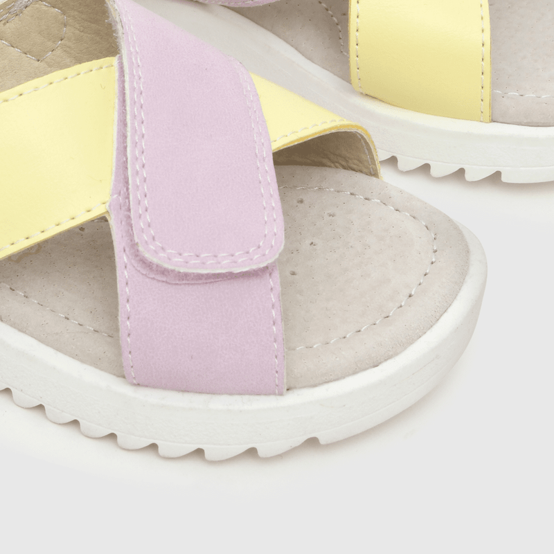 Sandalia de niña doble ajuste amarillo / yellow (21 a 27)