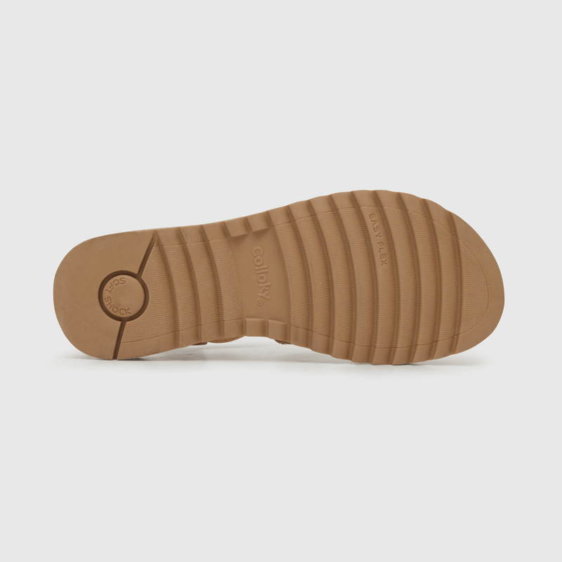 Sandalia de niña étnica camel (28 a 38)