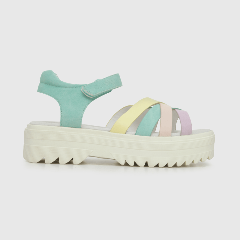 Sandalia de niña plataforma menta (28 a 38)