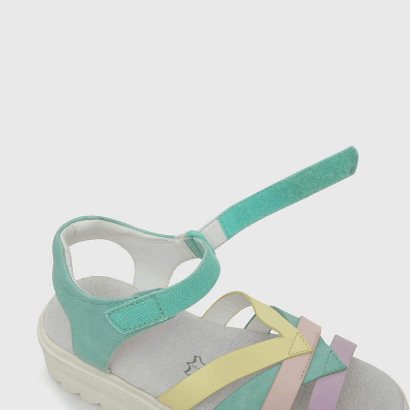 Sandalia de niña plataforma menta (28 a 38)