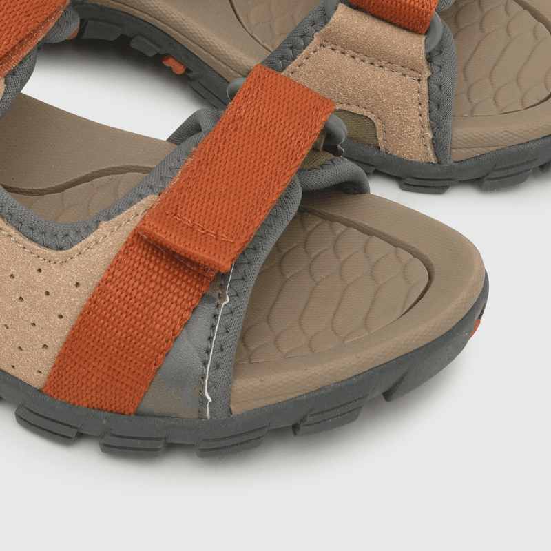 Sandalia de niño outdoor doble ajuste beige (28 a 38)
