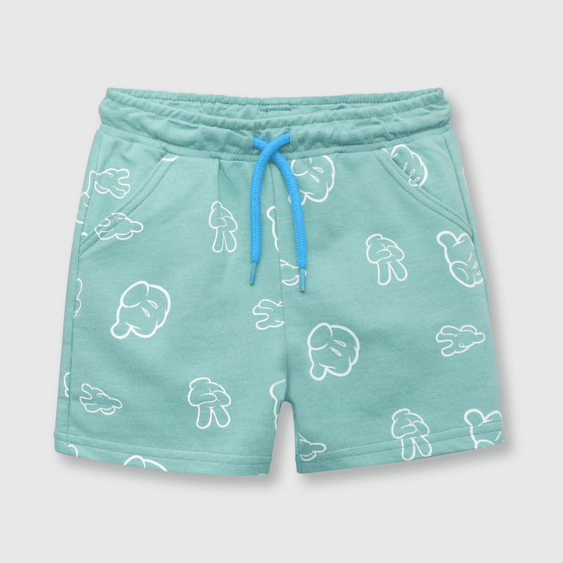 Bermuda de bebé niño mickey light green (3 a 36 meses)