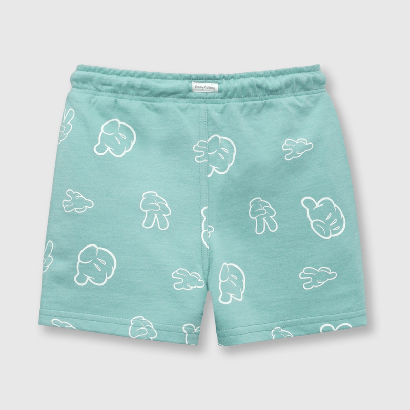 Bermuda de bebé niño mickey light green (3 a 36 meses)