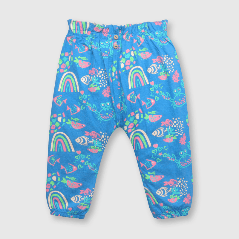 Pantalón de bebé niña liviano royal blue (3 a 36 meses)