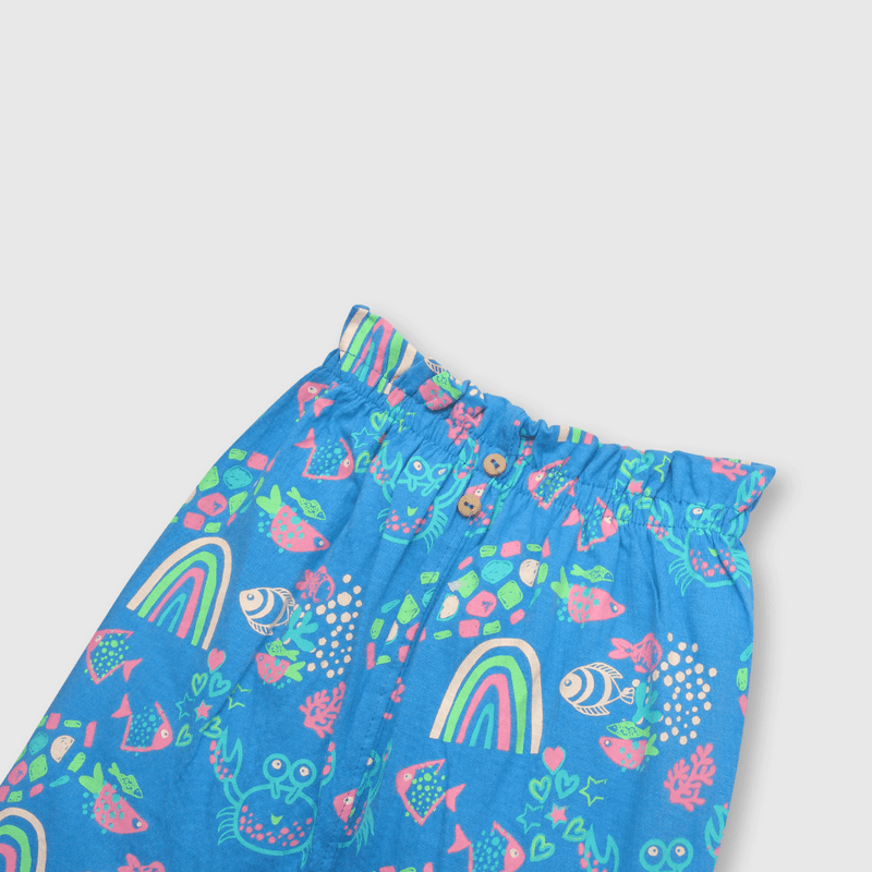 Pantalón de bebé niña liviano royal blue (3 a 36 meses)