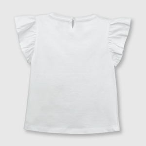 Polera de bebe niña estrella blanco / white (3 a 36 meses)