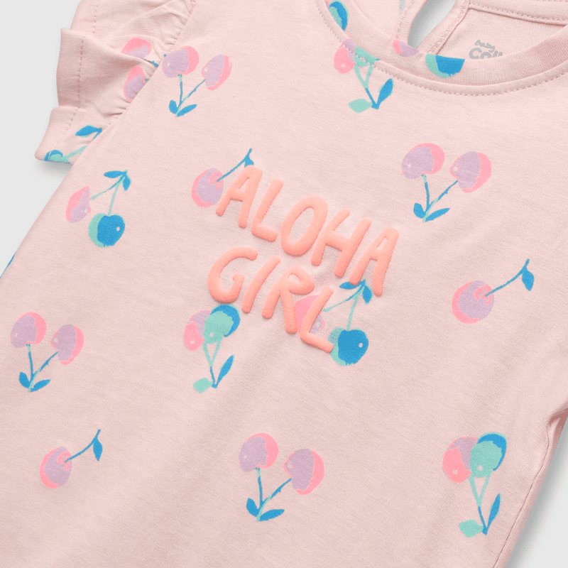 Polera de bebé niña guindas bloosom (3 a 36 meses)
