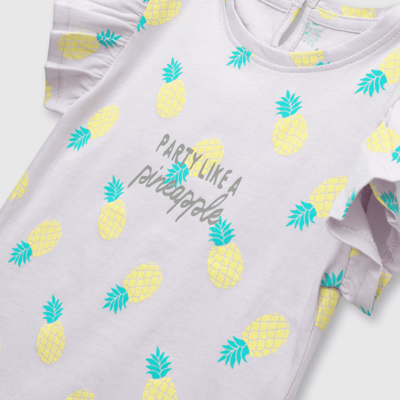 Polera de bebé niña piñas lila (3 a 36 meses)