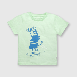 Polera de bebe niño estampada menta (3 a 36 meses)