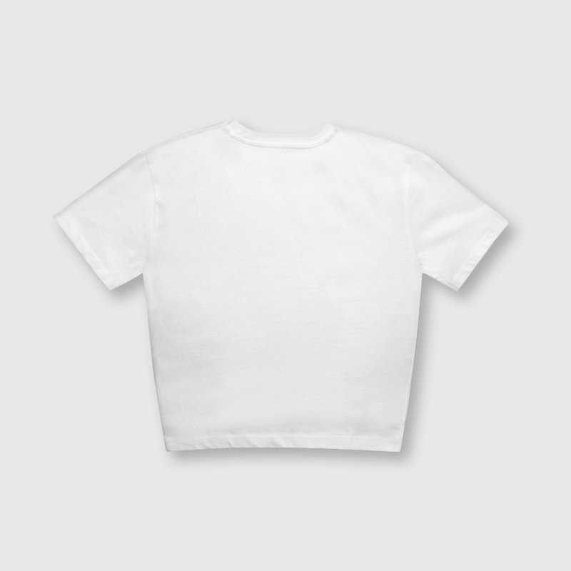 Polera de niña flor off white (2 a 12 años)