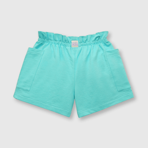 Short de niña ancho turquesa (2 a 12 años)