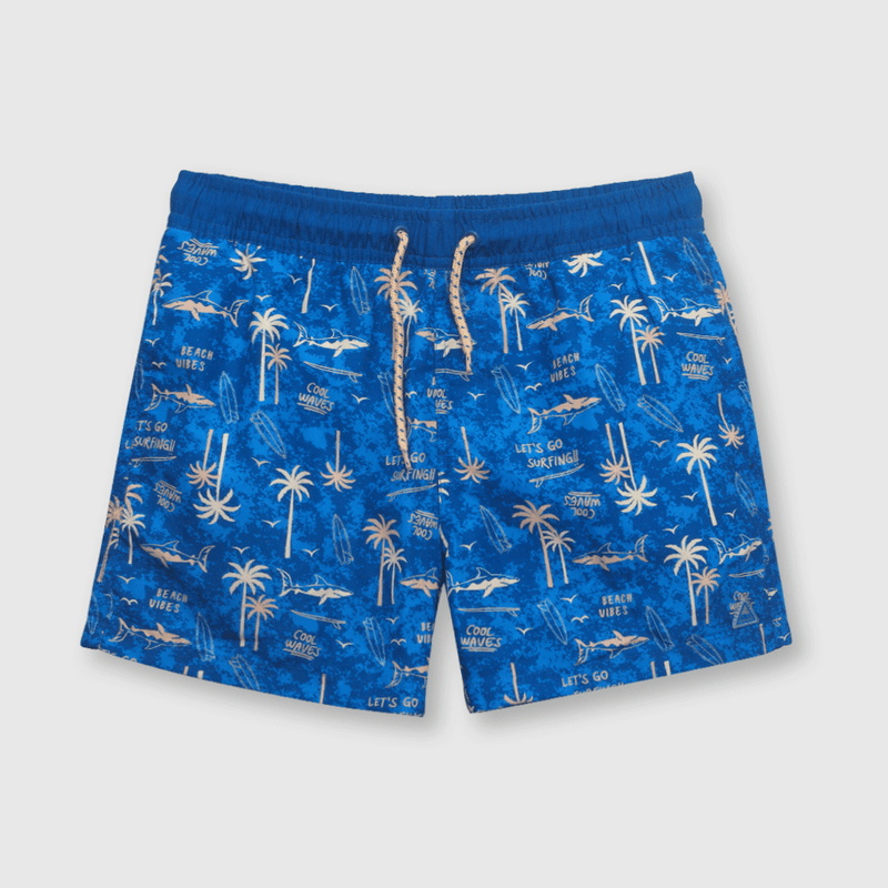 Traje de baño de niño playa azul / blue (2 a 12 años)
