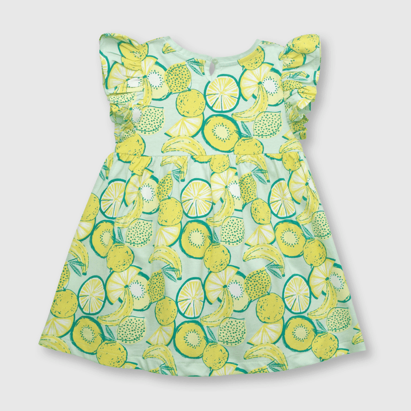 Vestido de bebé niña de algodón aqua (3 a 36 meses)