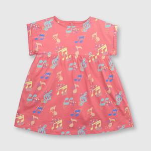 Vestido de bebé niña de algodón chicle (3 a 36 meses)
