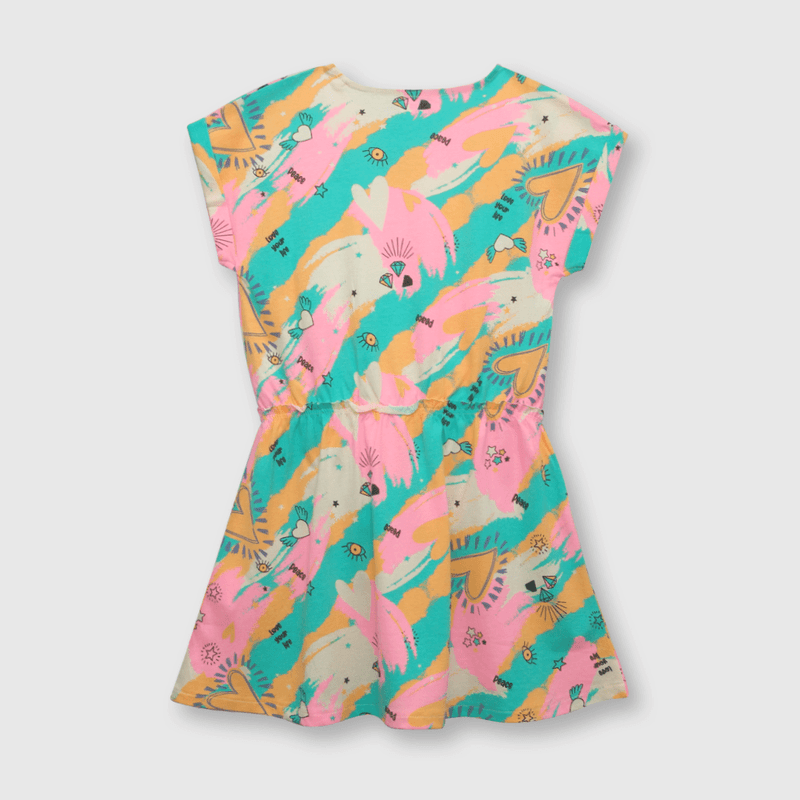 Vestido de niña algodón fucsia (2 a 12 años)