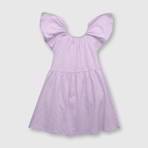 Vestido de niña algodón violeta (2 a 12 años)