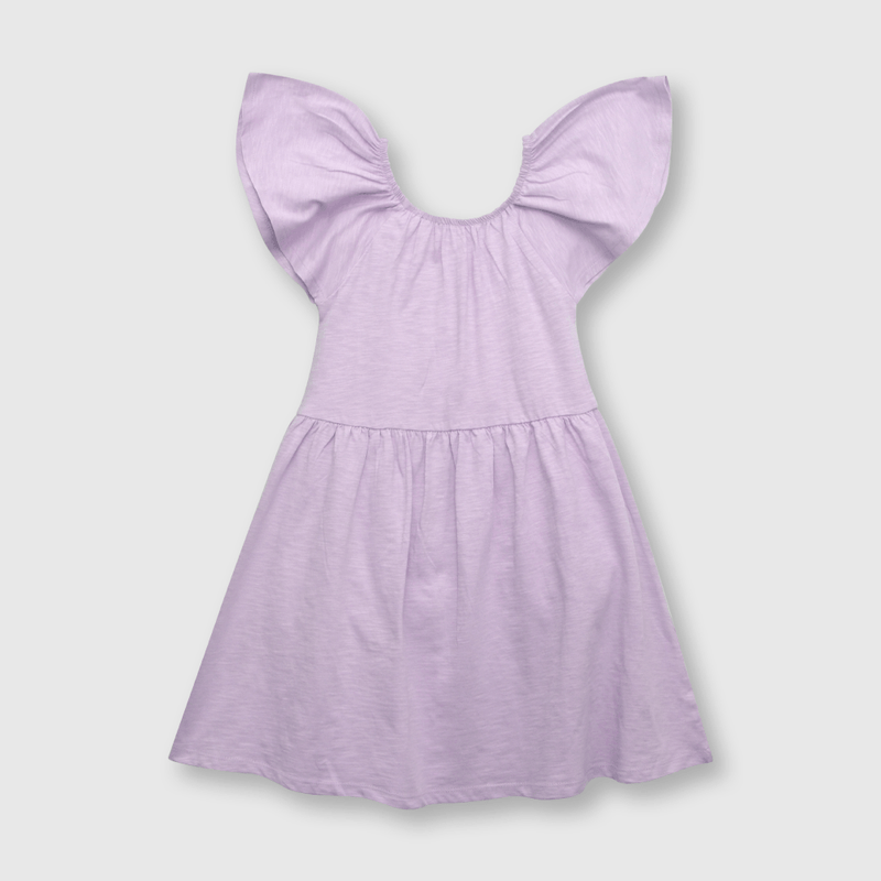 Vestido de niña algodón violeta