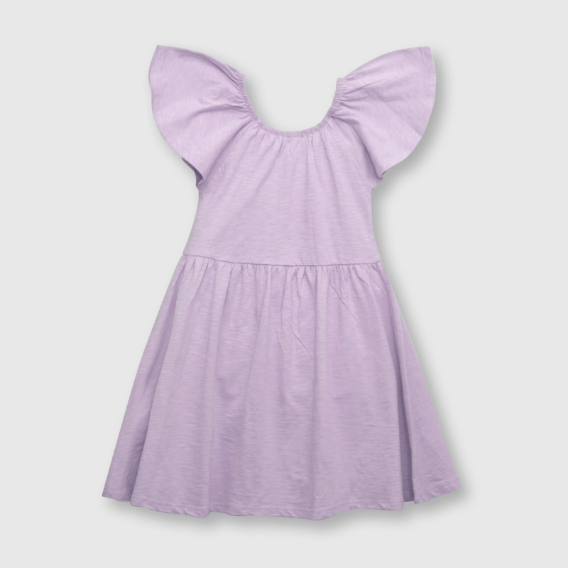 Vestido de niña algodón violeta
