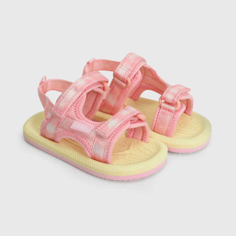 Aqua de niña playa doble ajuste tye dye light pink (21 a 27)