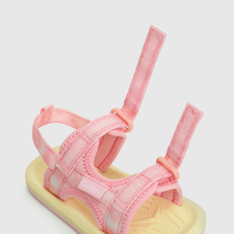 Aqua de niña playa doble ajuste tye dye light pink (21 a 27)