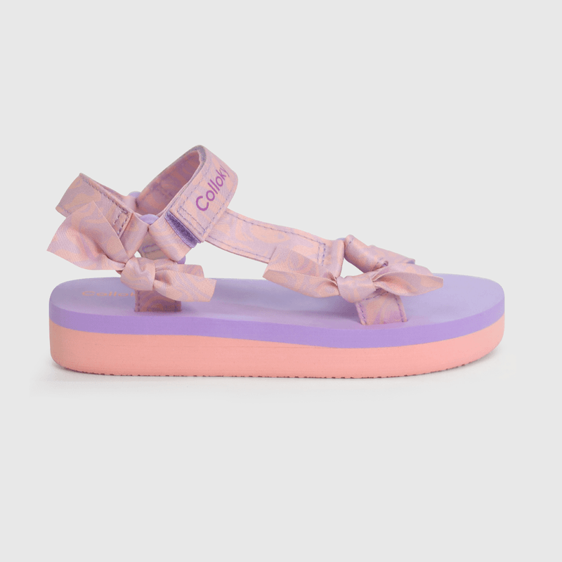 Aqua de niña playa estampado tye dye lila (28 a 38)