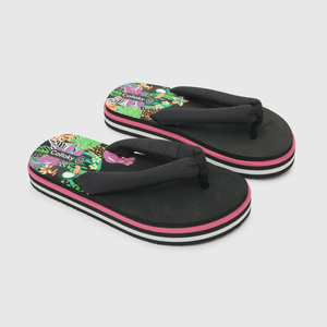 Hawaiana de niña playa acolchada negro / black (28 a 38)
