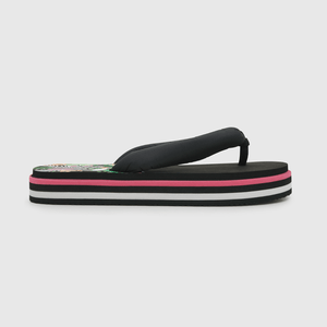 Hawaiana de niña playa acolchada negro / black (28 a 38)