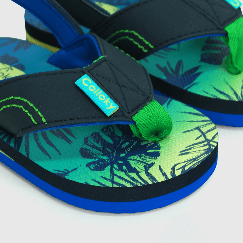 Hawaiana de niño playa estampada azul / blue (21 a 27)