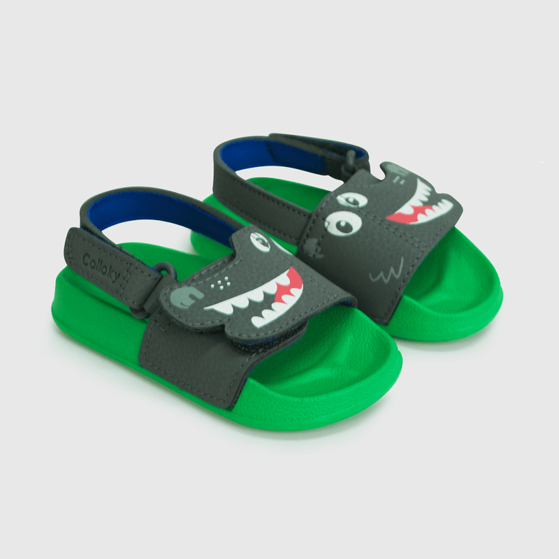 Pantinas de niño playa cocodrilo gray / gris (21 a 27)