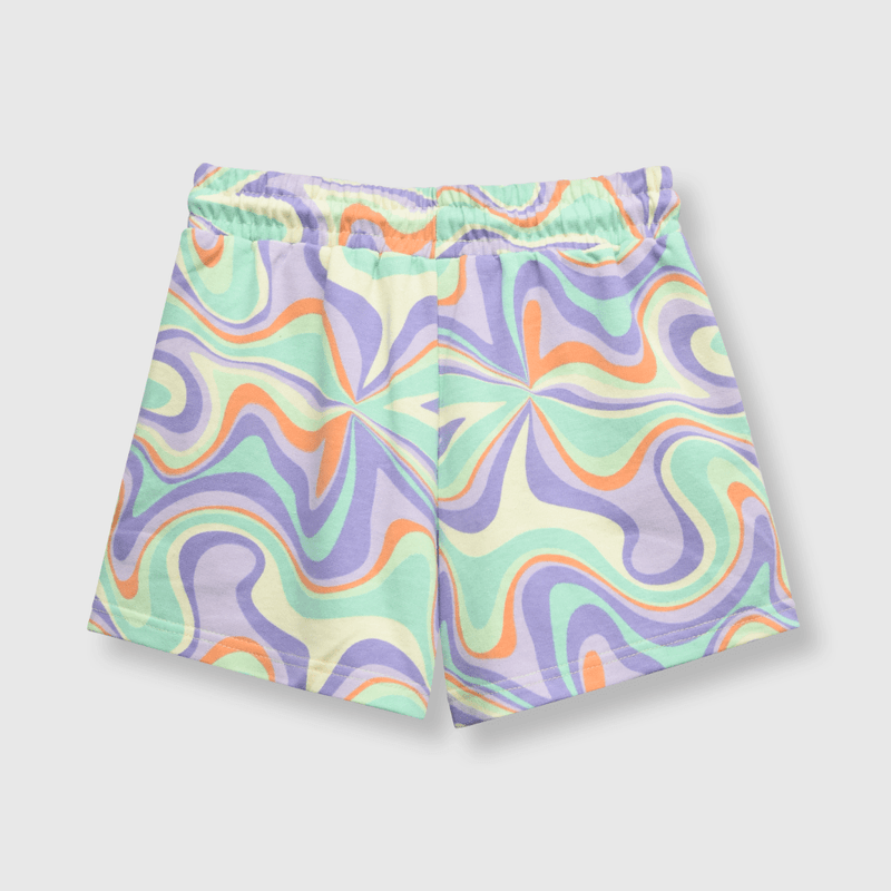 Short de niña sicodelico lila (2 a 12 años)