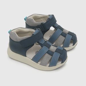 Sandalia de bebé niño cuero azul / blue (18 a 21)
