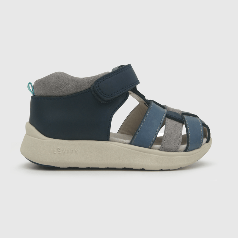 Sandalia de bebé niño cuero azul / blue (18 a 21)