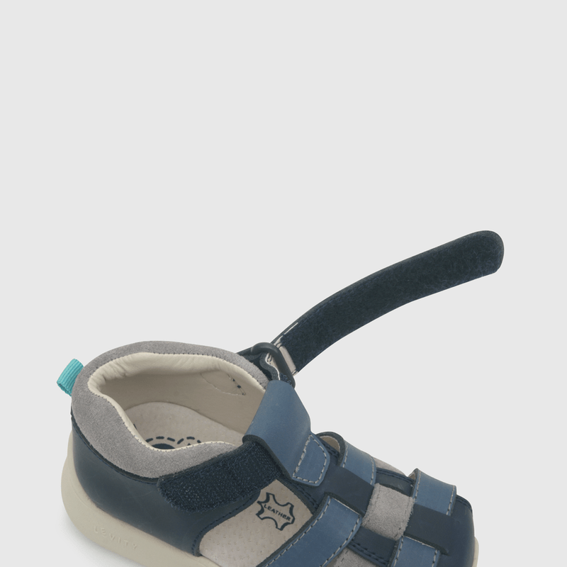 Sandalia de bebé niño cuero azul / blue (18 a 21)