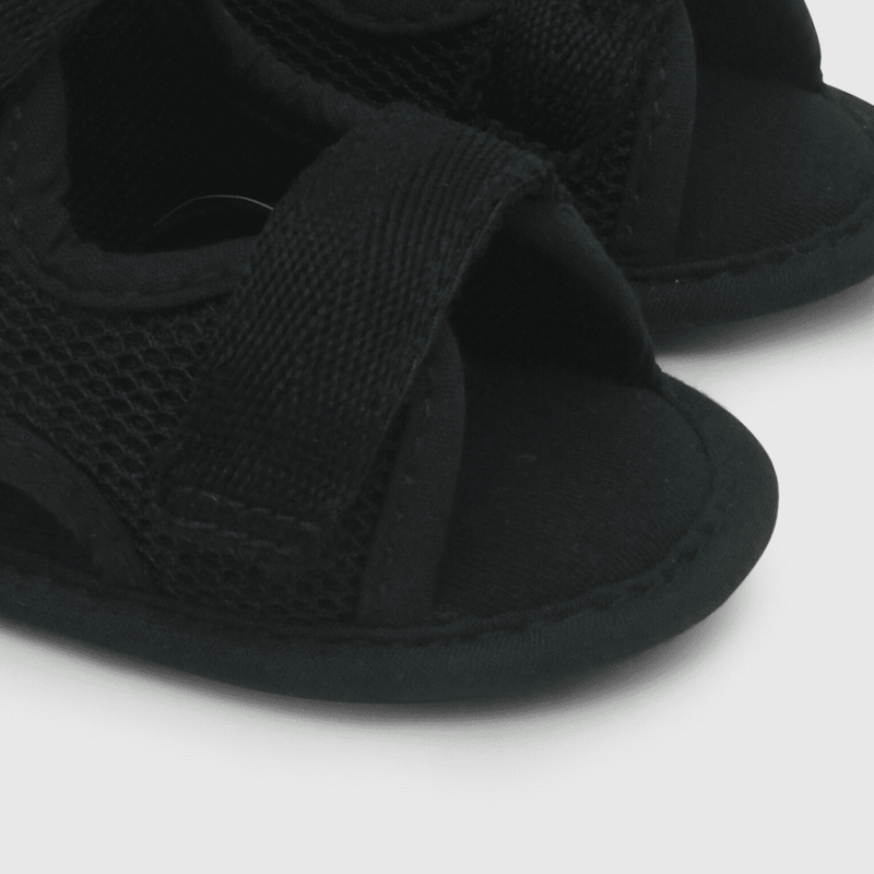 Sandalia de bebé niño doble ajuste negro / black (14 a 18)