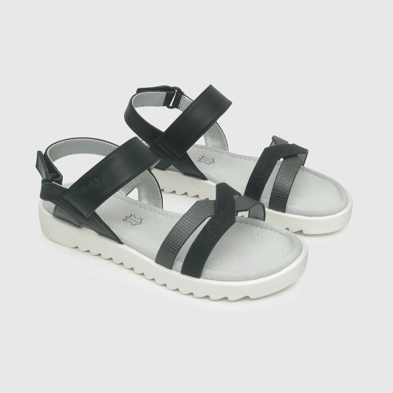 Sandalia de niña negro / black (28 a 38)