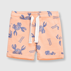 Bermuda de bebé niño jaibas salmon (3 a 36 meses)