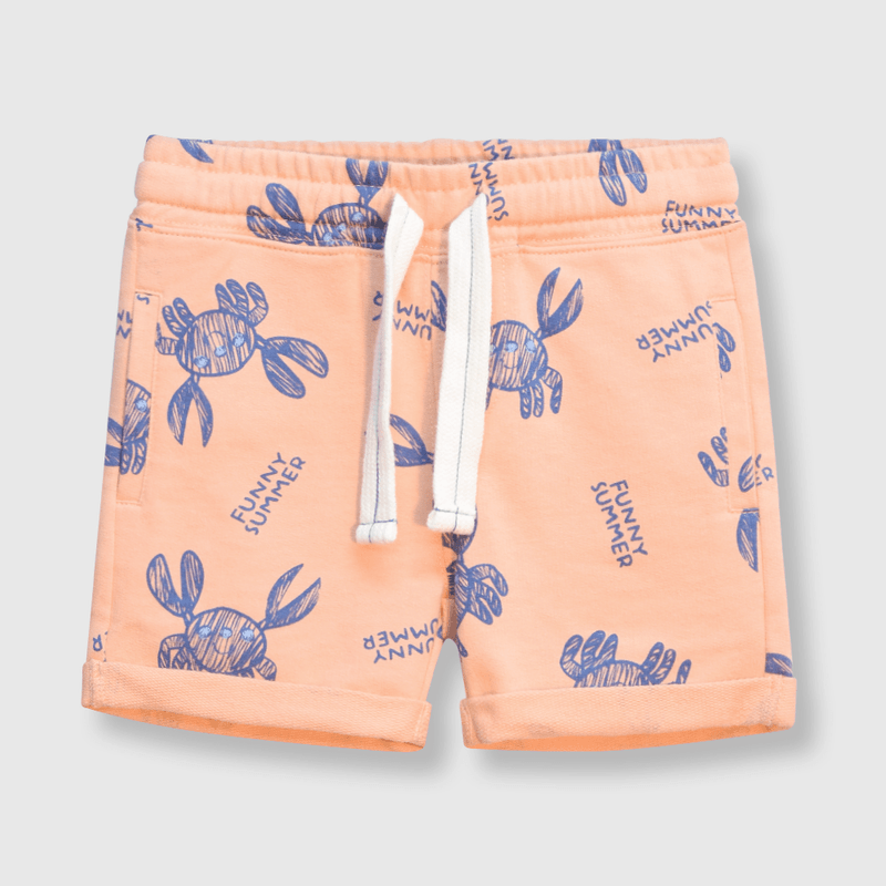 Bermuda de bebé niño jaibas salmon (3 a 36 meses)