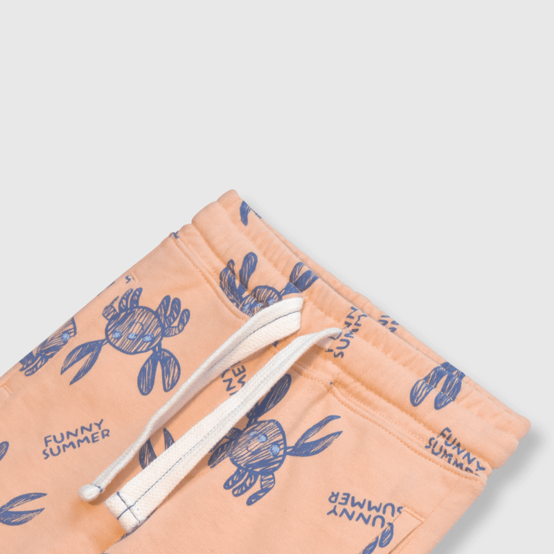Bermuda de bebé niño jaibas salmon (3 a 36 meses)