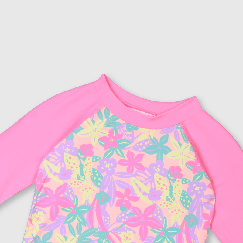 Polera de bebé niña playa chicle (3 a 36 meses)