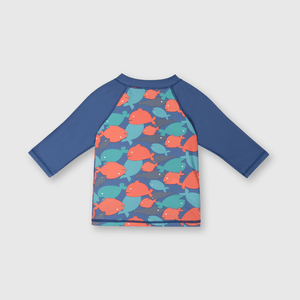 Polera de bebé niño playa azulino (3 a 36 meses)