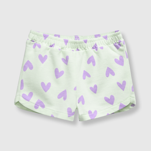 Short de bebé niña corazones menta (3 a 36 meses)