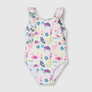 Traje de baño de bebé niña playa aqua (3 a 36 meses)
