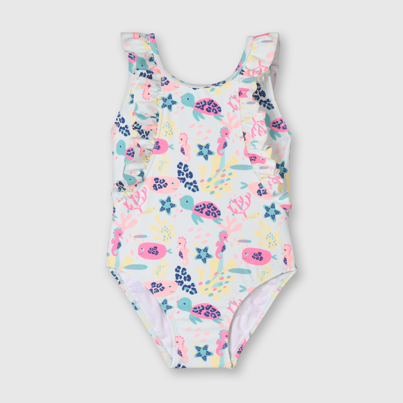Traje de baño de bebé niña playa aqua (3 a 36 meses)