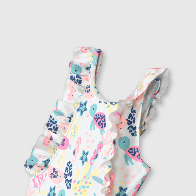 Traje de baño de bebé niña playa aqua (3 a 36 meses)