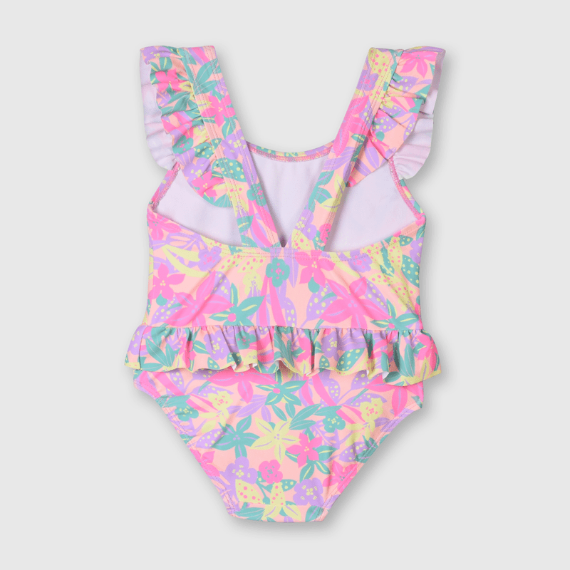 Traje de baño de bebé niña playa damasco (3 a 36 meses)