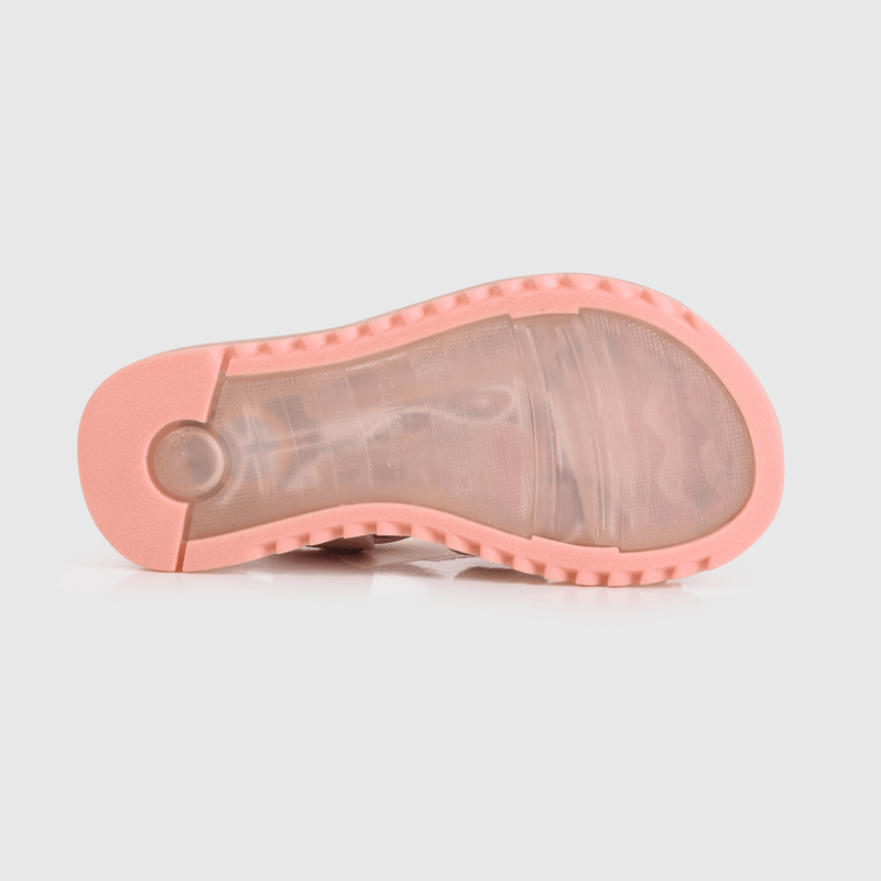 Sandalia de niña luces flores light pink (21 a 27)