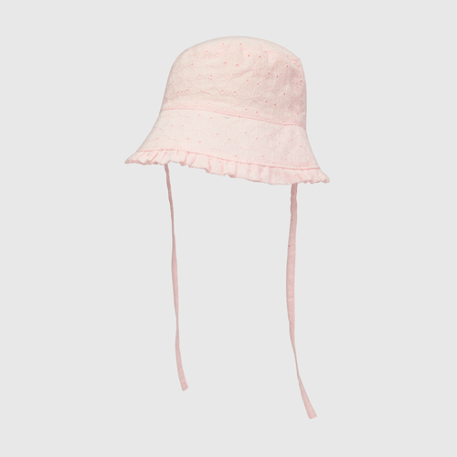 Sombrero de bebe niña de brodery rosado (3 a 24 meses)