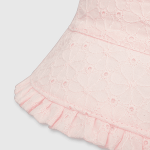 Sombrero de bebe niña de brodery rosado (3 a 24 meses)