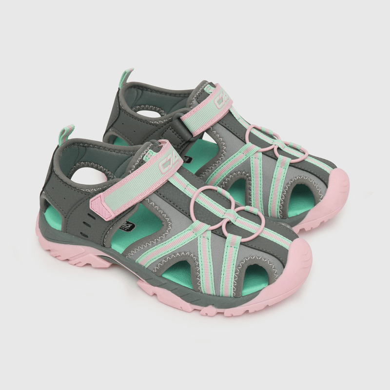 Sandalia de niña cintas cruzadas gris (28 a 36)