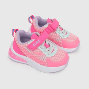 Zapatilla para niña niña velcro elástico sport fucsia (21 a 27)
